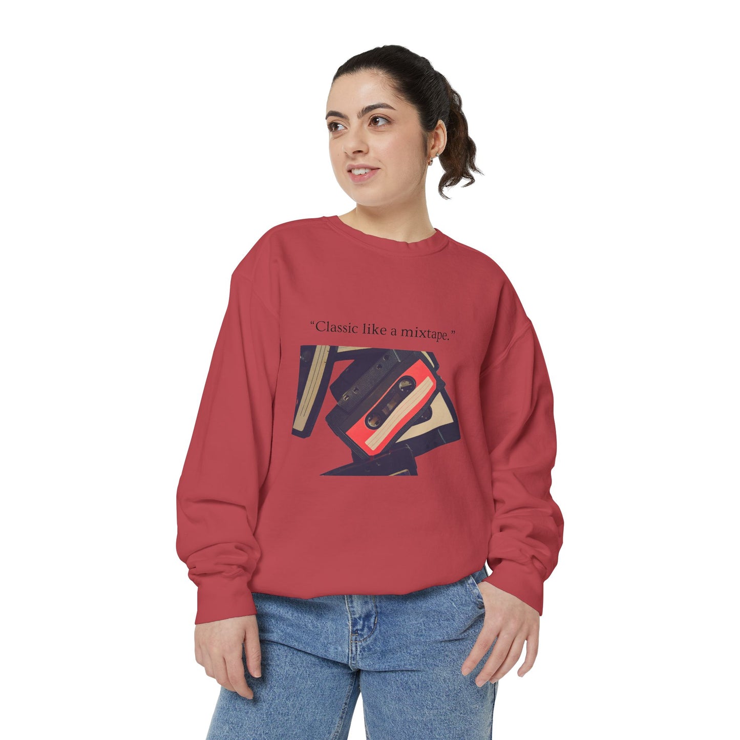 Cassette Mixtape Sweatshirt — "Classic like a mixtape." Retro Tape Crewneck