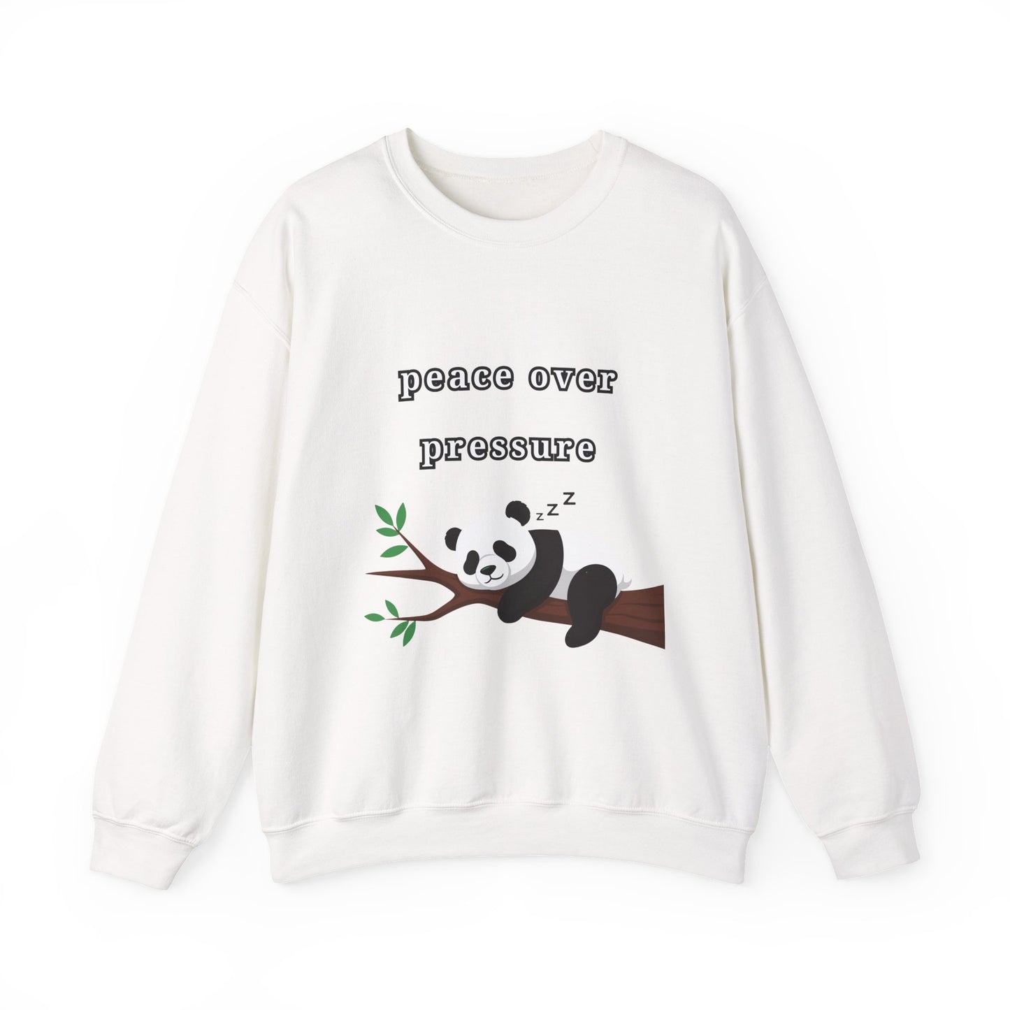 Sudadera de cuello redondo Peace Over Pressure Sleeping Panda