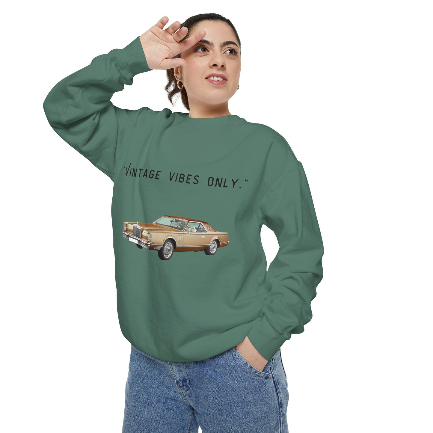 Vintage Vibes Only Retro Classic Car Sweatshirt