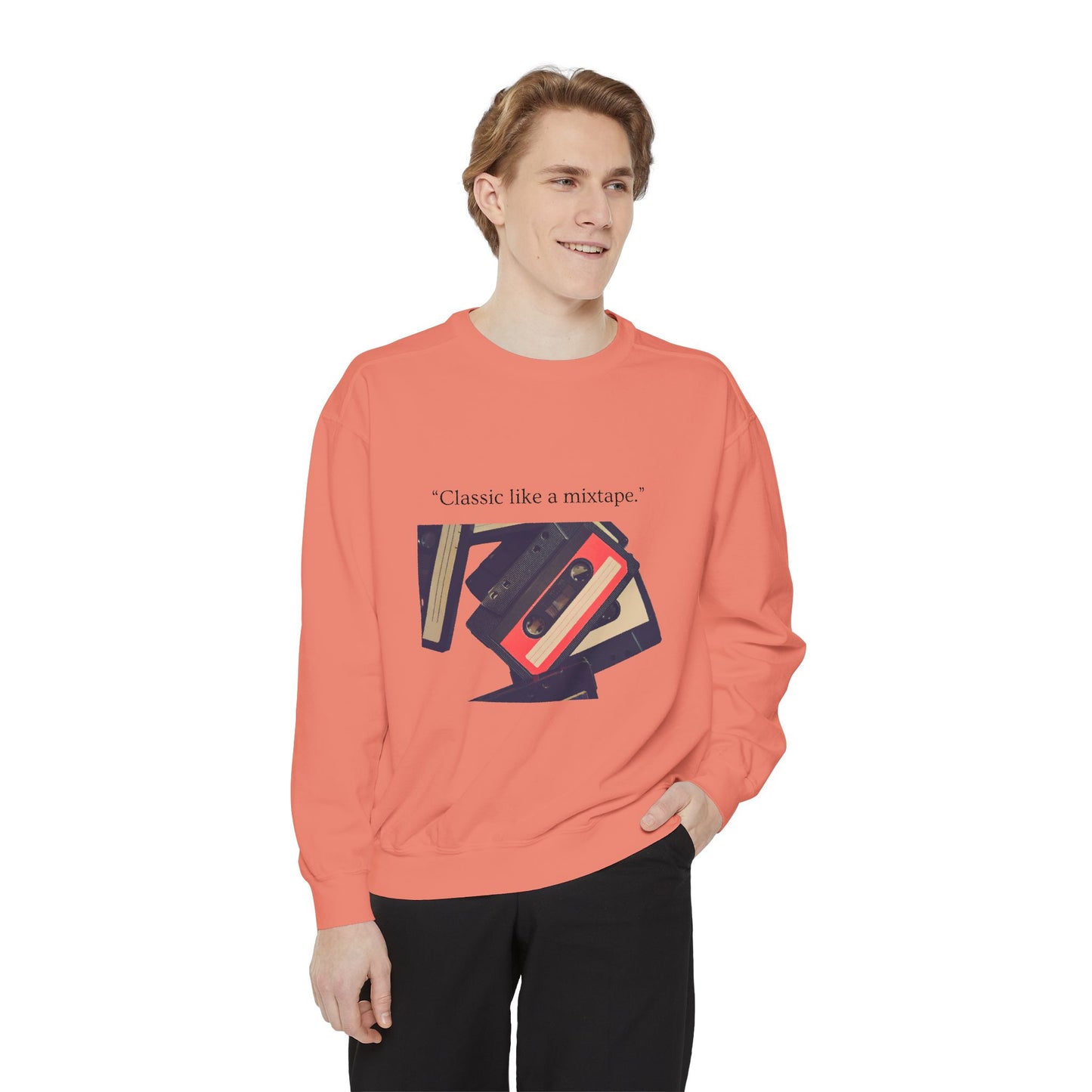 Cassette Mixtape Sweatshirt — "Classic like a mixtape." Retro Tape Crewneck