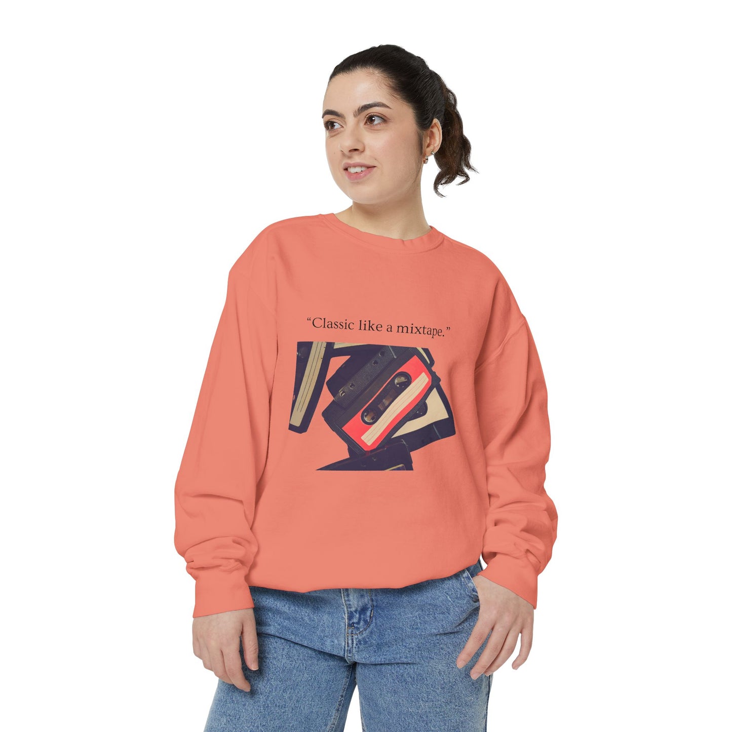 Cassette Mixtape Sweatshirt — "Classic like a mixtape." Retro Tape Crewneck