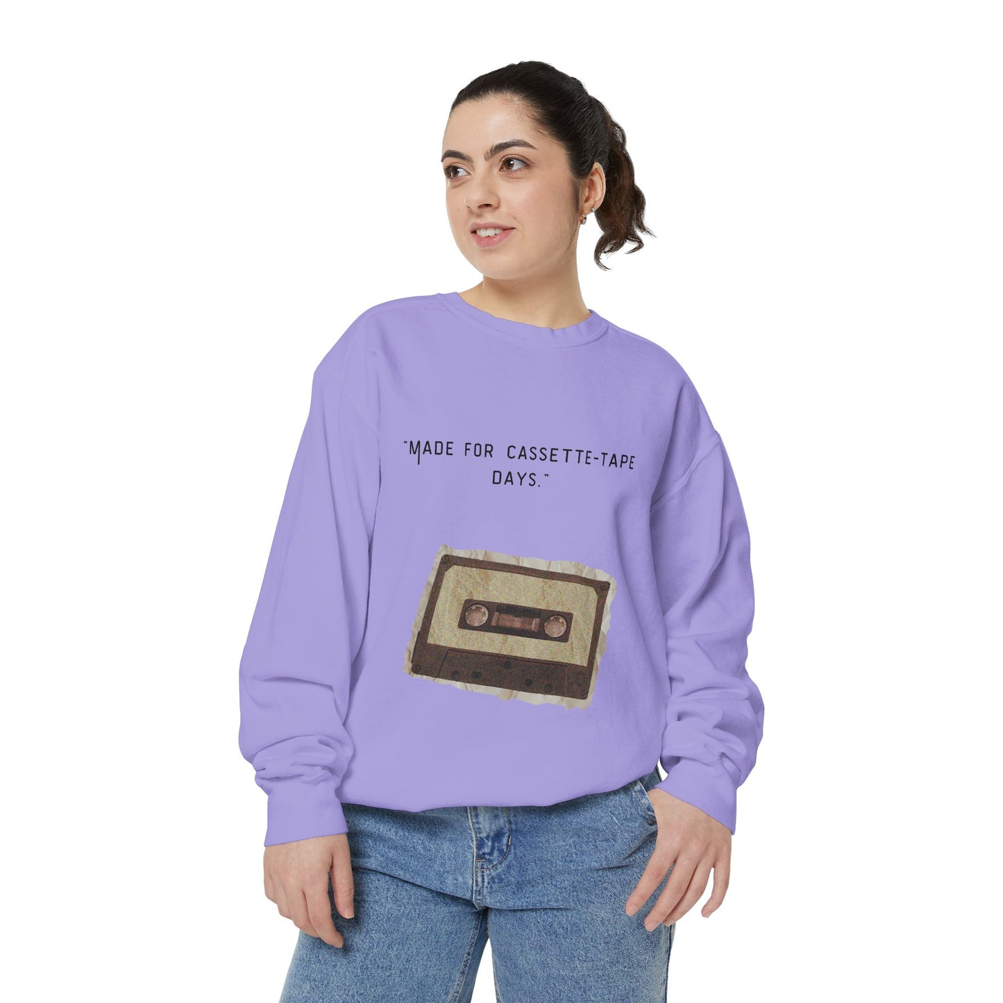 Vintage Cassette Sweatshirt — “Made for Cassette‑Tape Days” Retro Music Crewneck
