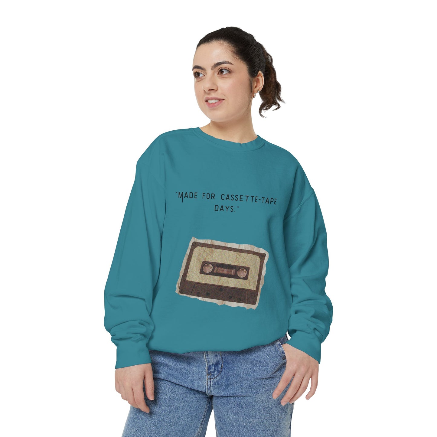 Vintage Cassette Sweatshirt — “Made for Cassette‑Tape Days” Retro Music Crewneck