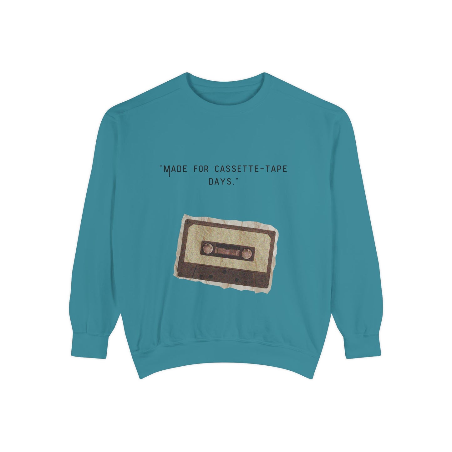 Vintage Cassette Sweatshirt — “Made for Cassette‑Tape Days” Retro Music Crewneck