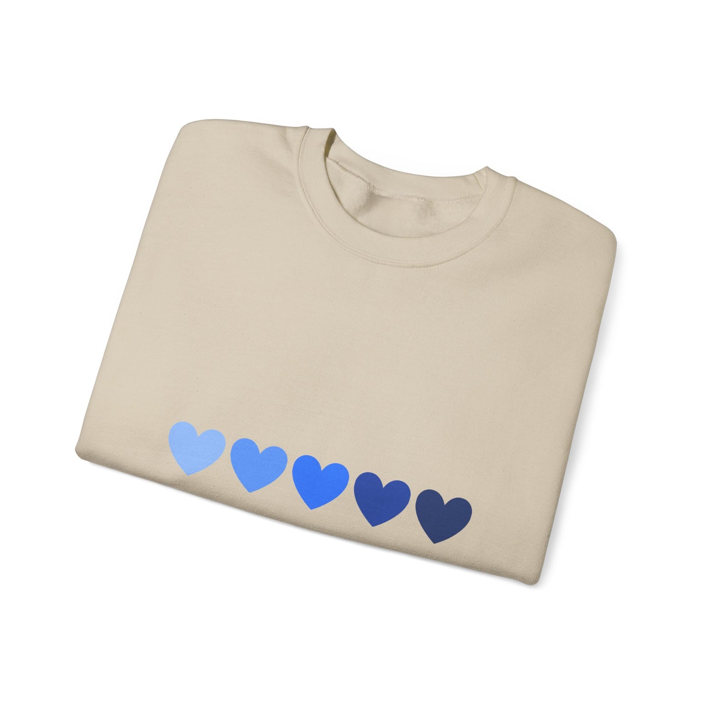 Sudadera de cuello redondo con gráfico de corazón azul «Entering My Soft Era»