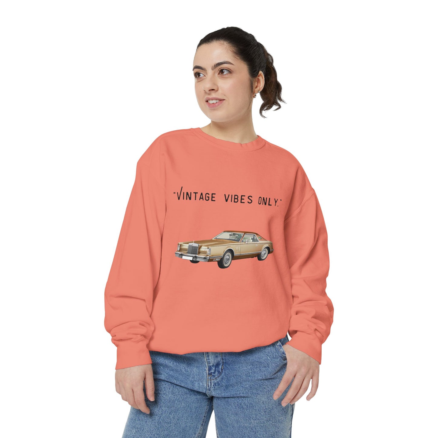 Vintage Vibes Only Retro Classic Car Sweatshirt