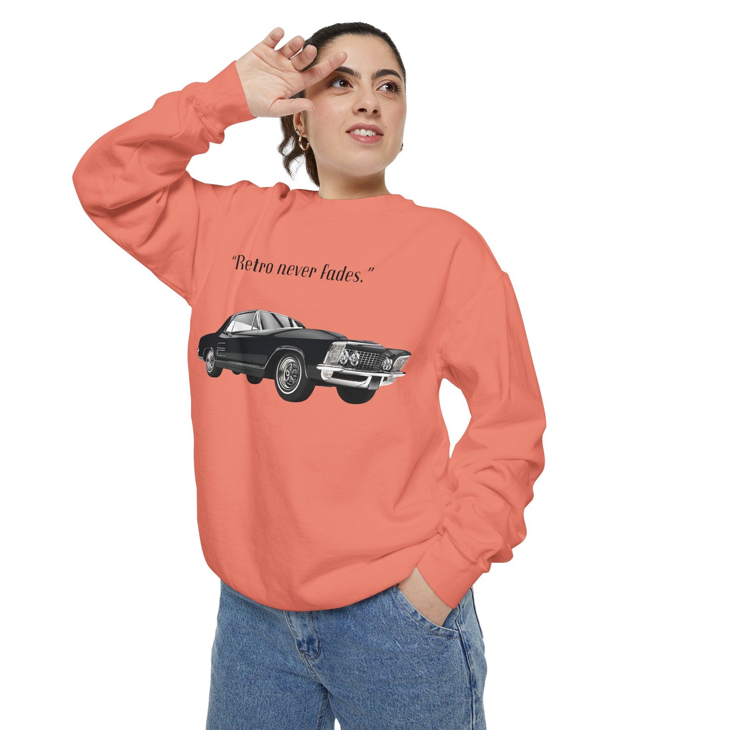 Retro 'Never Fades' Vintage Classic Car Sweatshirt