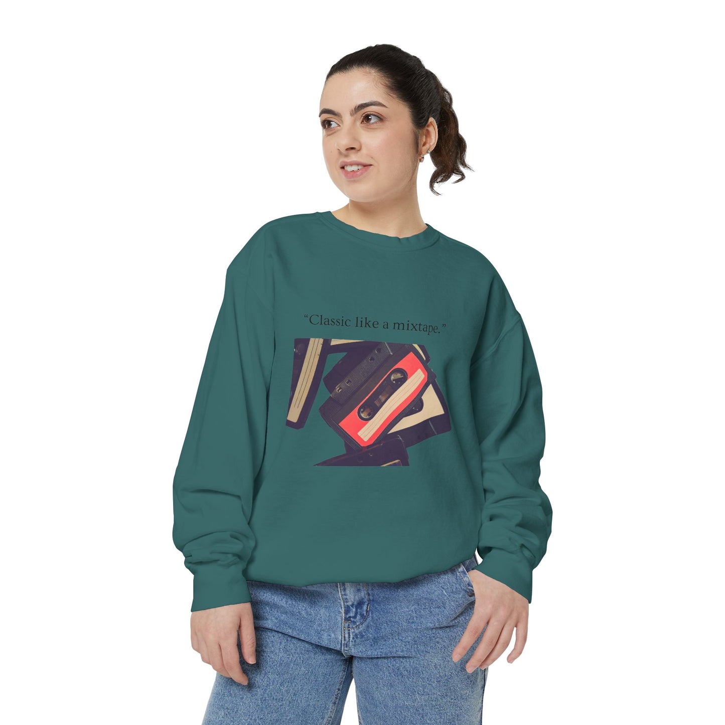Cassette Mixtape Sweatshirt — "Classic like a mixtape." Retro Tape Crewneck