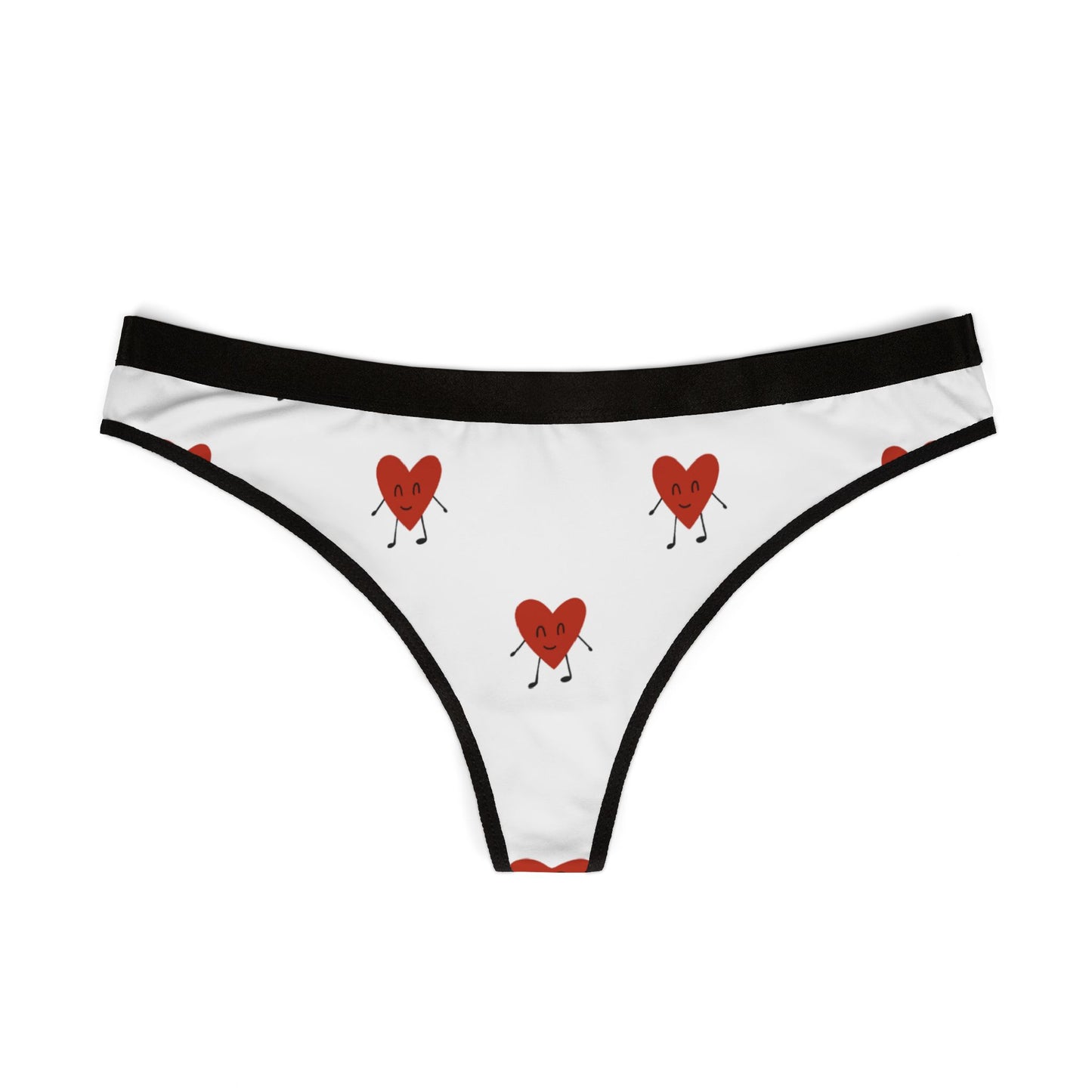 Heart Pattern Thong — Cute Valentine’s Day Women’s Underwear