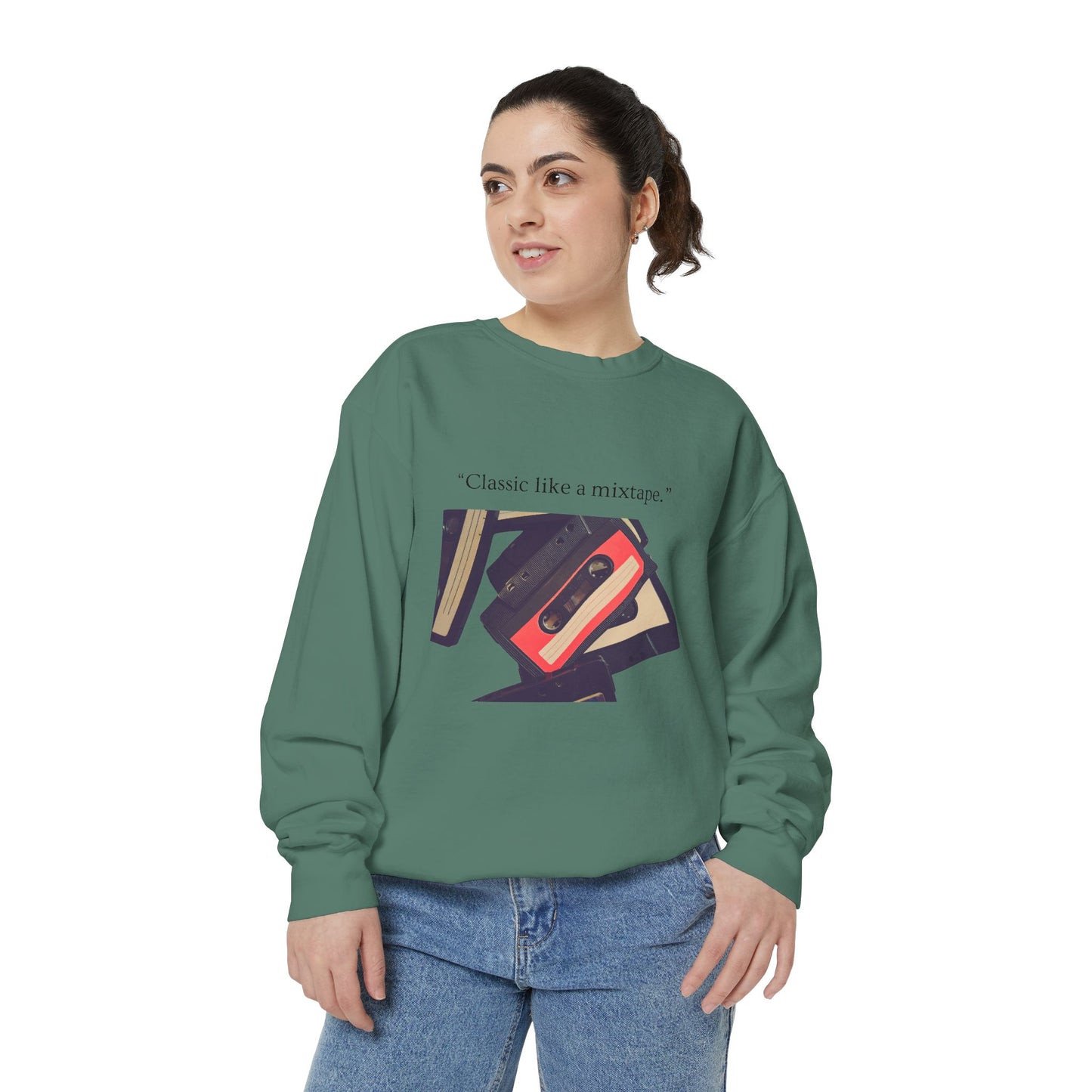 Cassette Mixtape Sweatshirt — "Classic like a mixtape." Retro Tape Crewneck