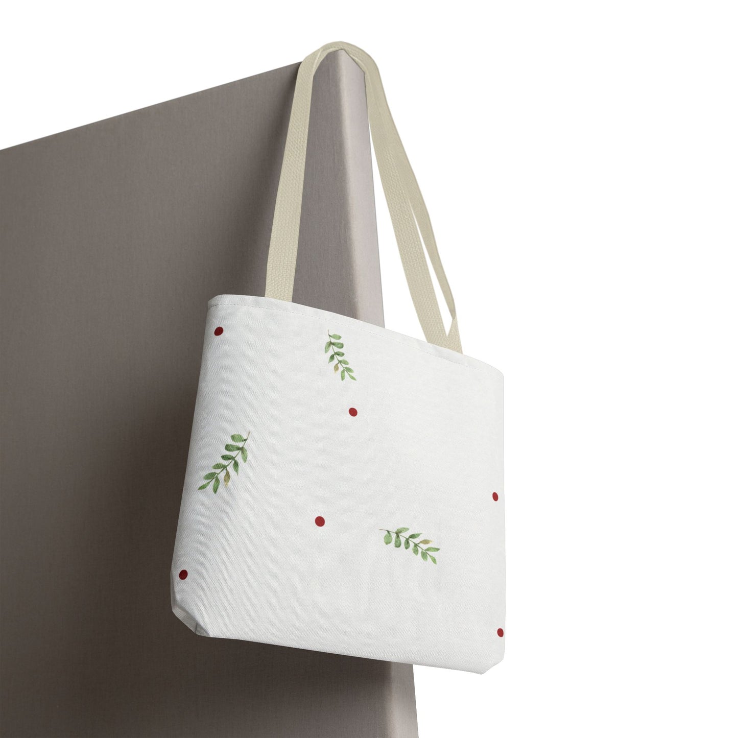 Minimal Holiday Dots Tote Bag — Festive Polka Dot Holiday Shopper