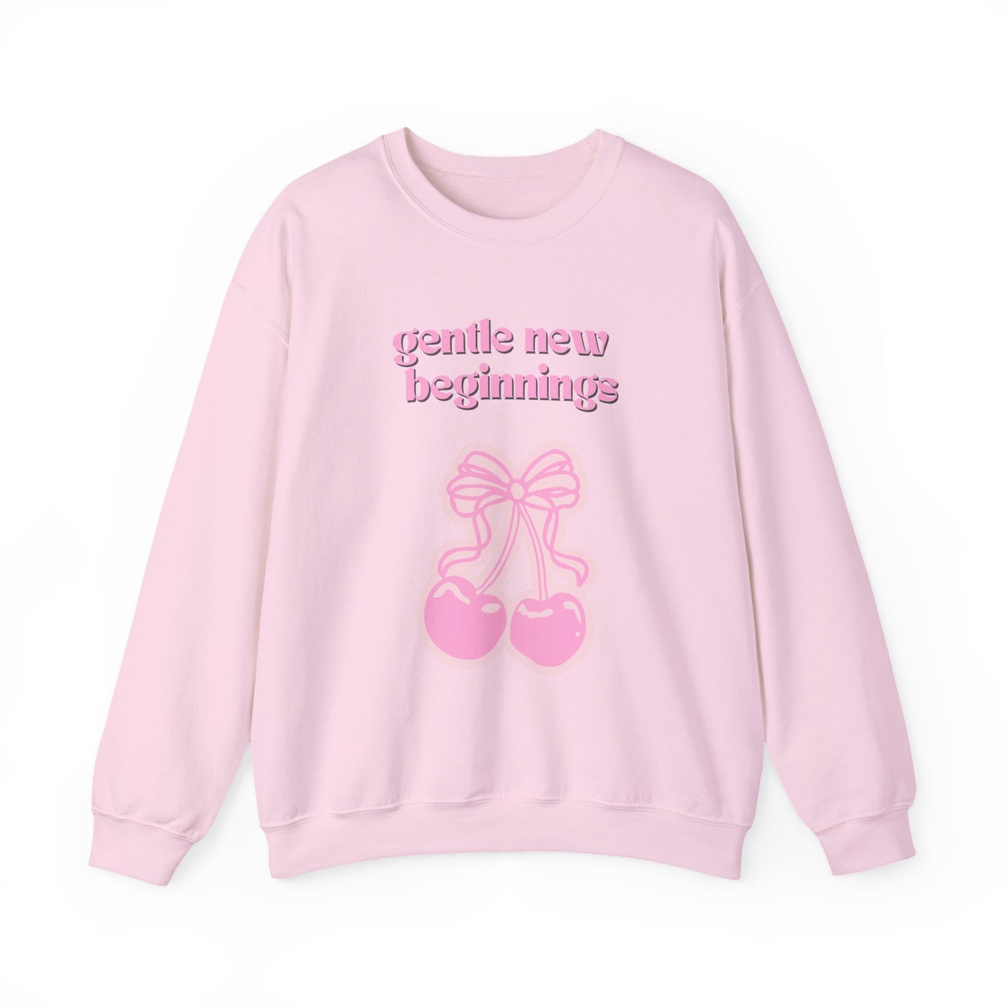 Sudadera de cuello redondo con cereza rosa Gentle New Beginnings