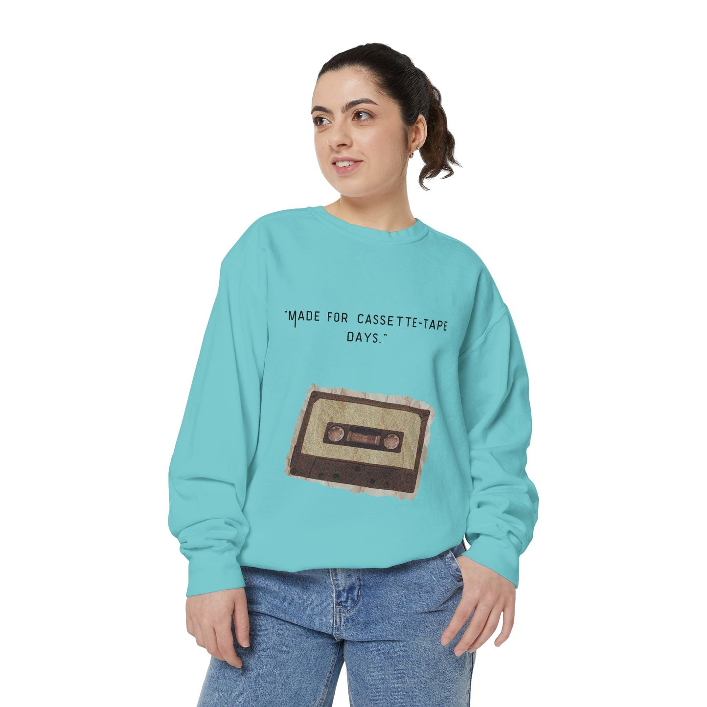 Vintage Cassette Sweatshirt — “Made for Cassette‑Tape Days” Retro Music Crewneck