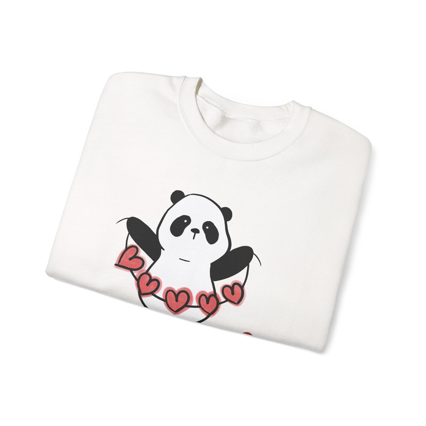 Sudadera de cuello redondo "Held With Care Panda": un regalo acogedor de Año Nuevo