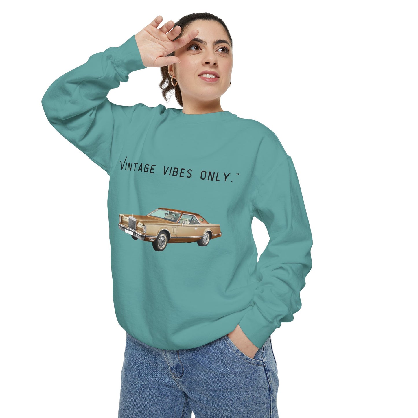 Vintage Vibes Only Retro Classic Car Sweatshirt