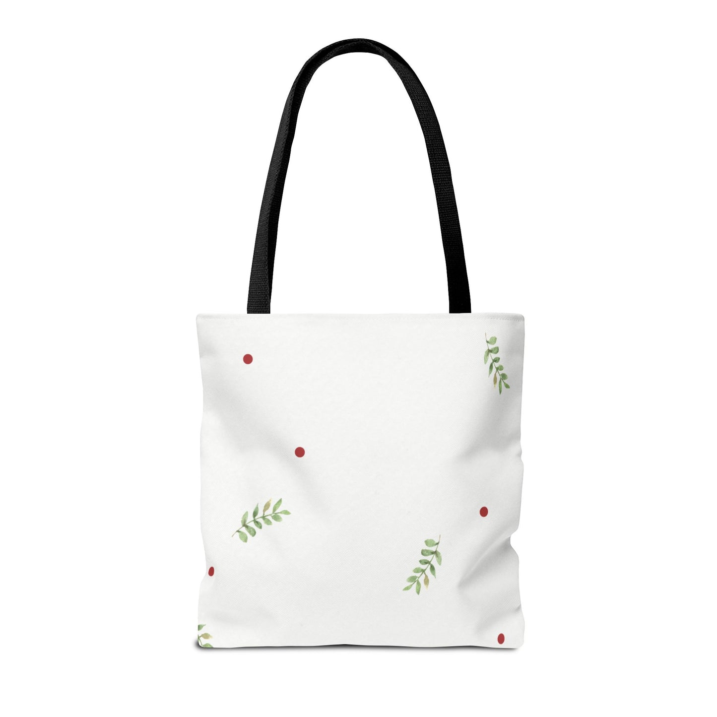 Minimal Holiday Dots Tote Bag — Festive Polka Dot Holiday Shopper