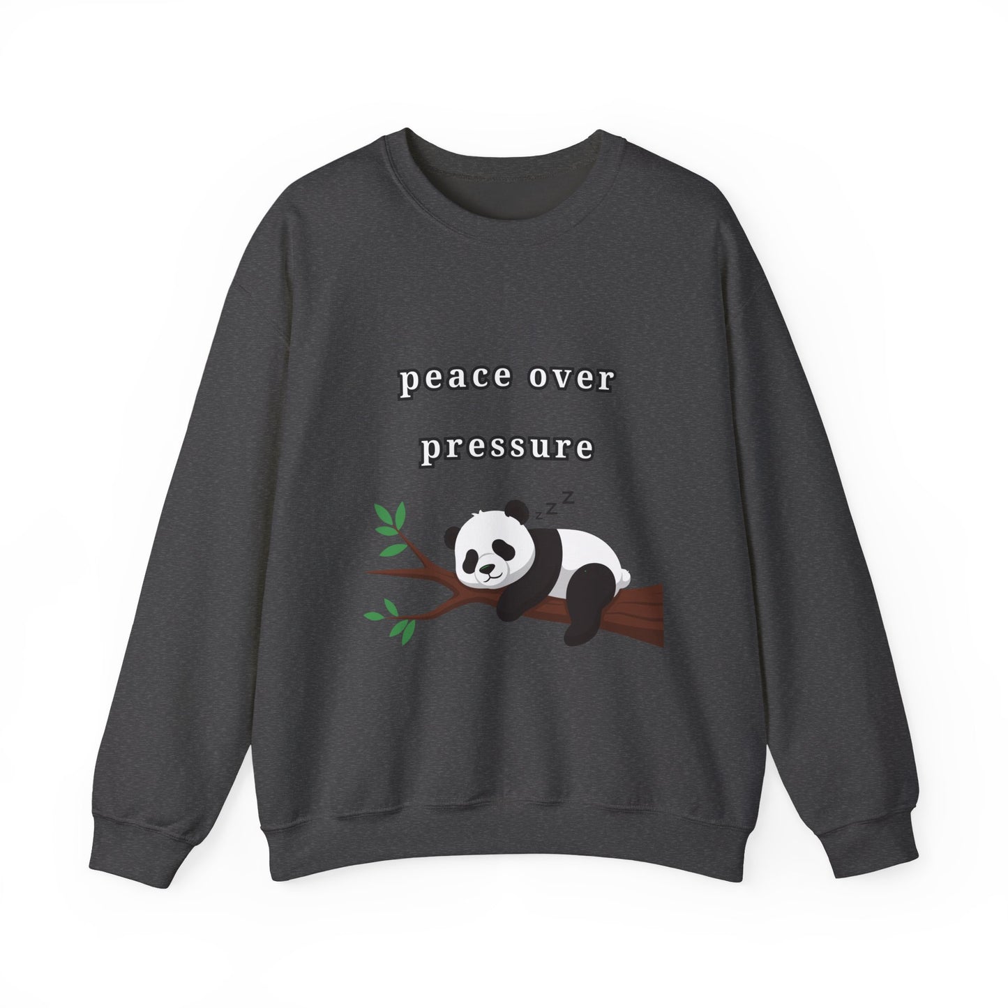 Sudadera de cuello redondo Peace Over Pressure Sleeping Panda