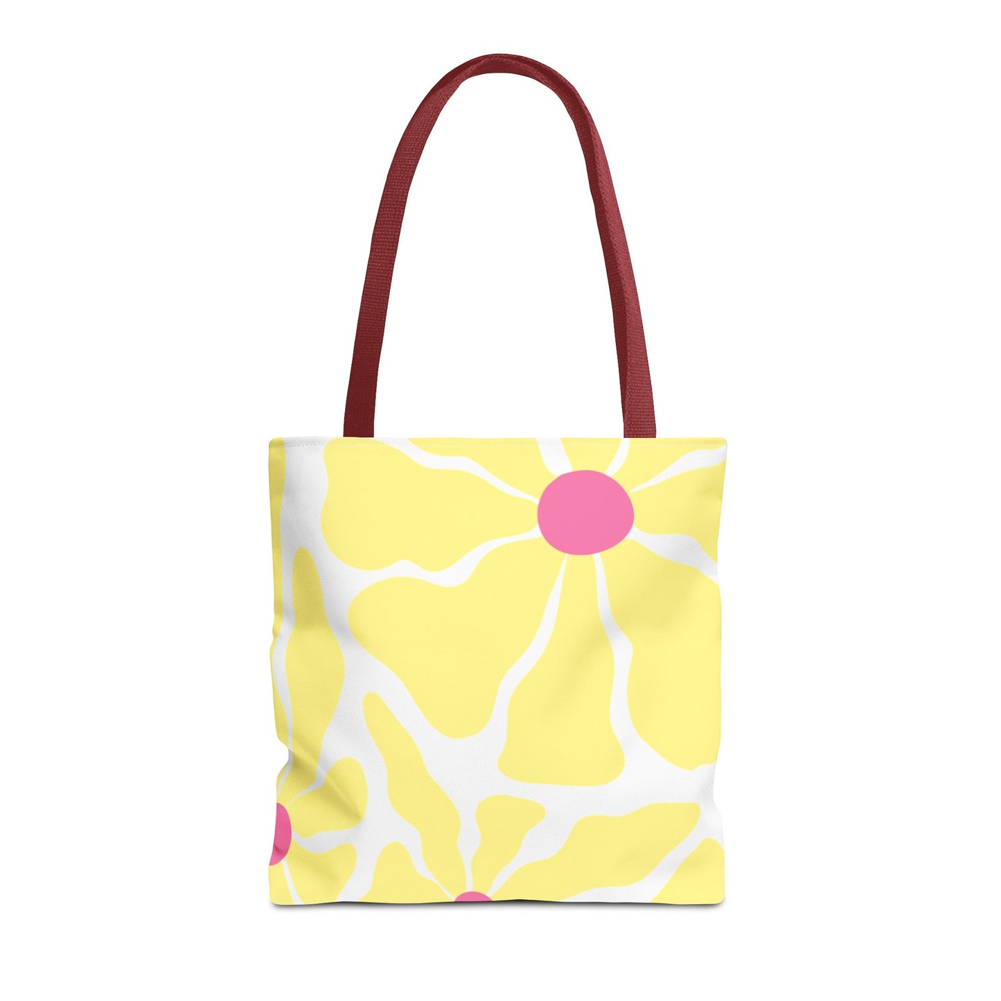 Floral Sunshine Yellow Daisy Tote Bag — All-Over Print