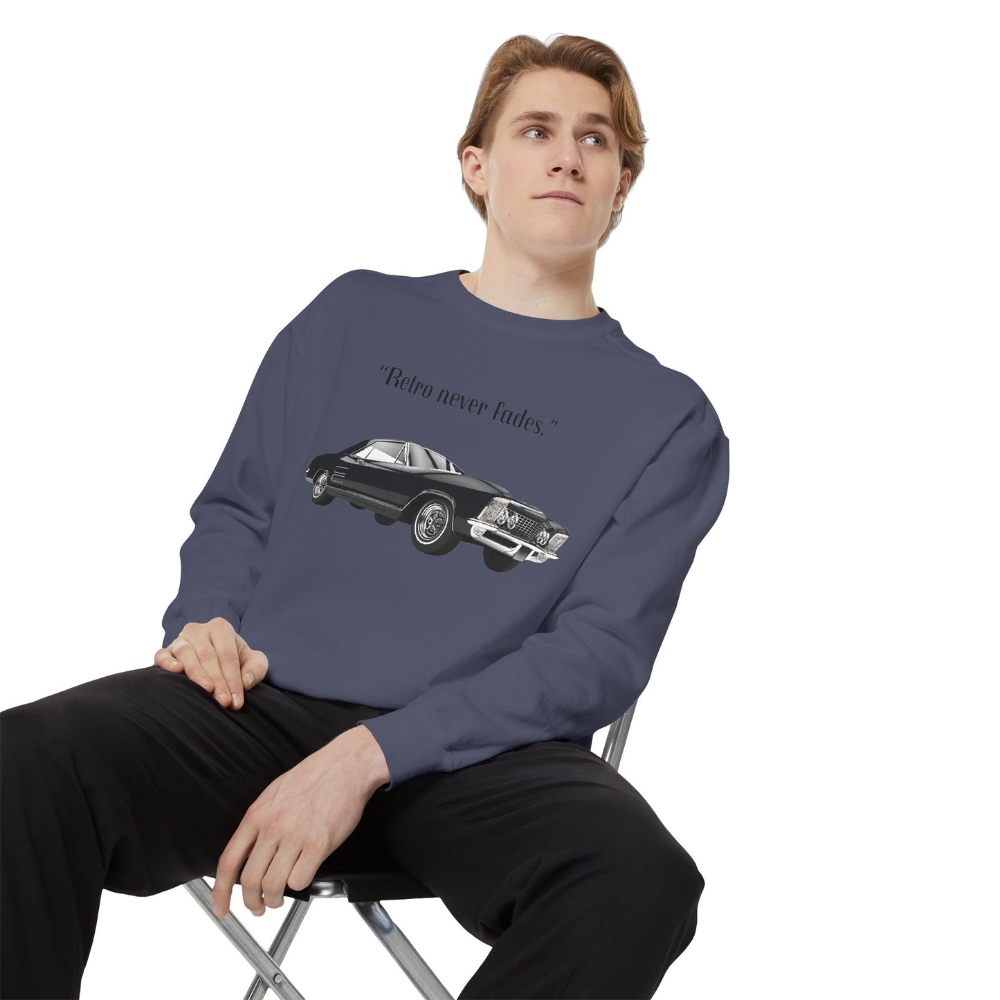 Retro 'Never Fades' Vintage Classic Car Sweatshirt
