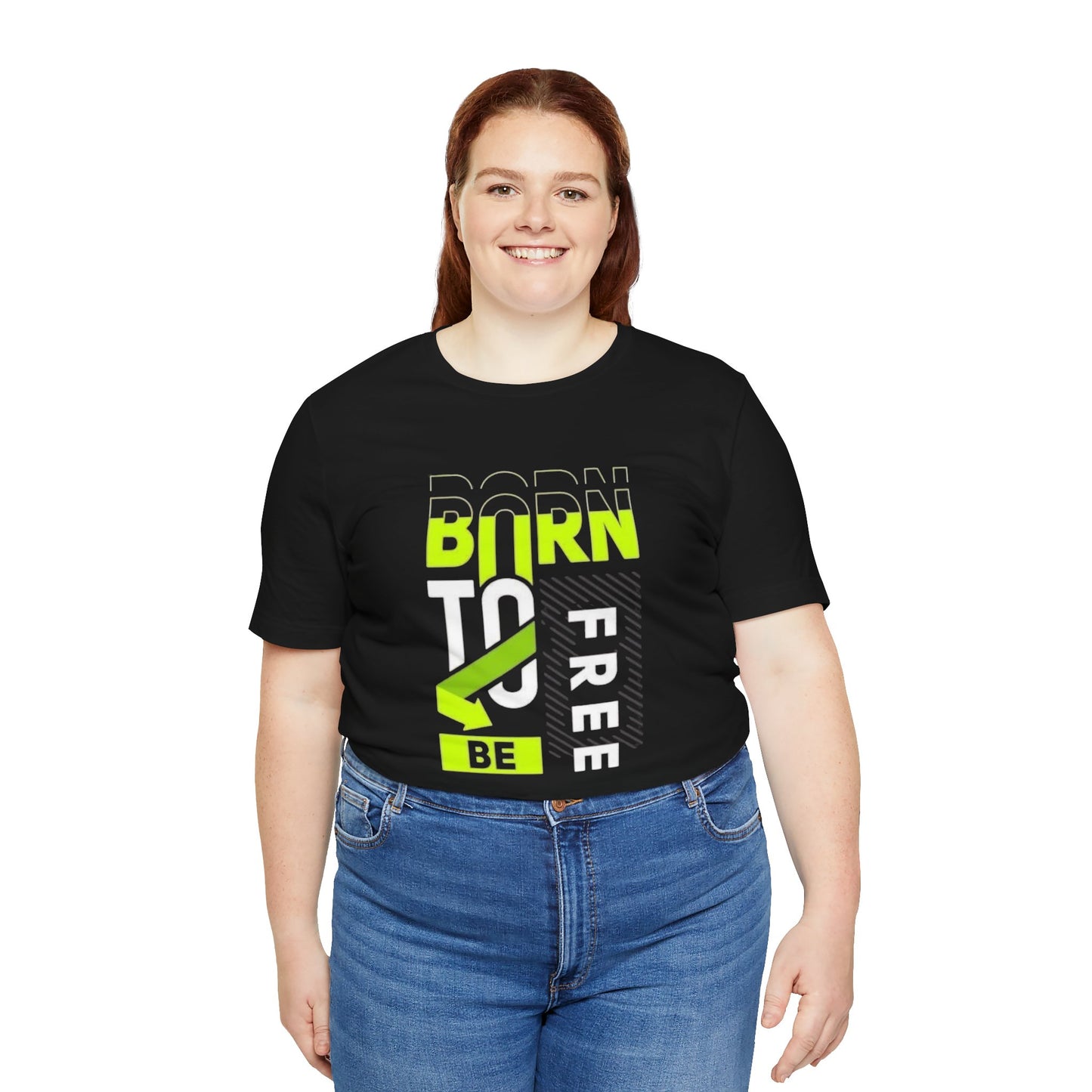 Born To Be Free T‑Shirt — Bold Neon Graphic Tee