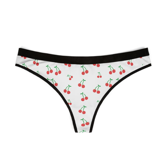 Cherry Print Women's Thong – Cute Fruit Pattern Lingerie