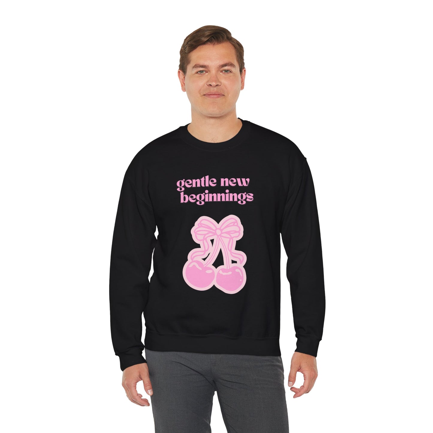 Sudadera de cuello redondo con cereza rosa Gentle New Beginnings