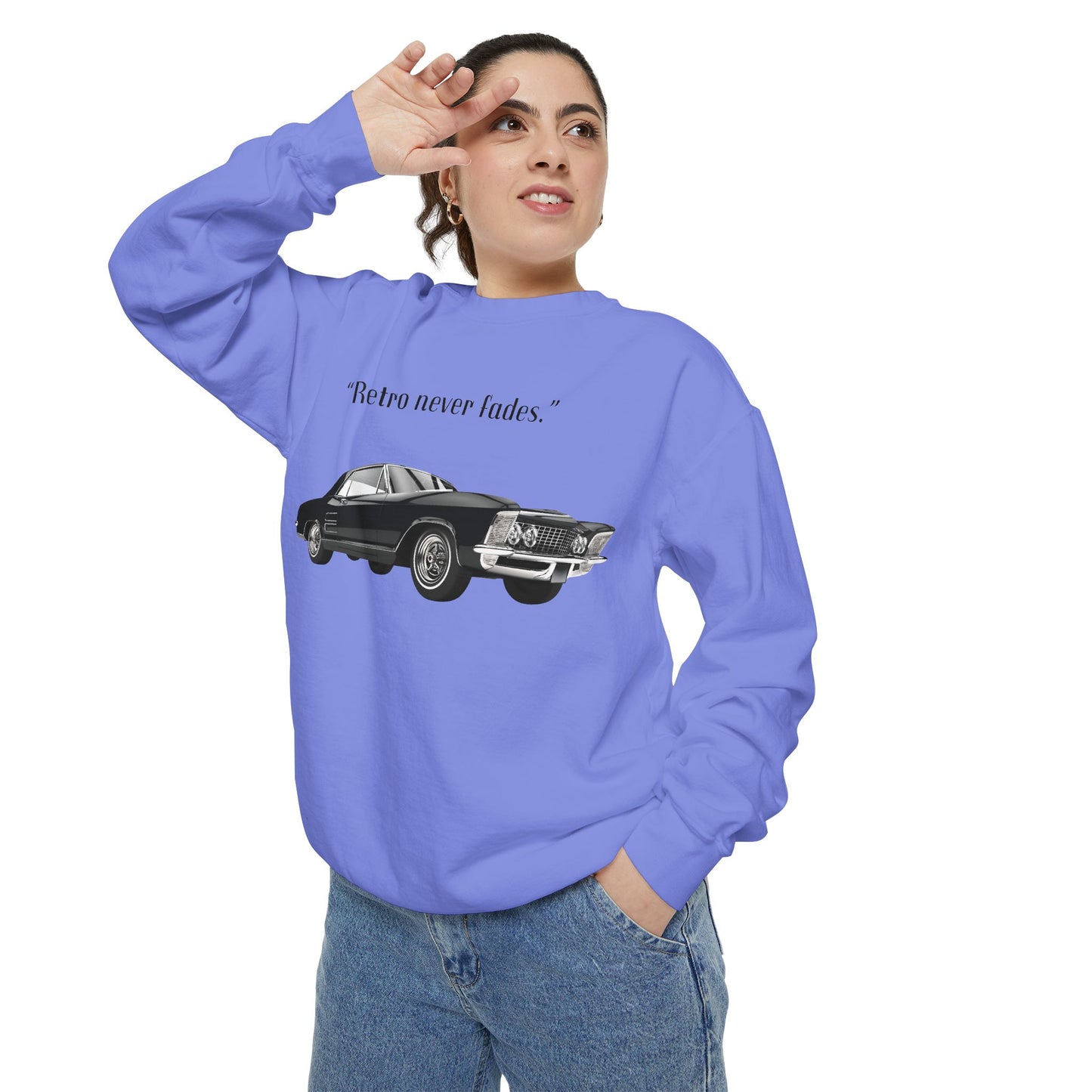 Retro 'Never Fades' Vintage Classic Car Sweatshirt