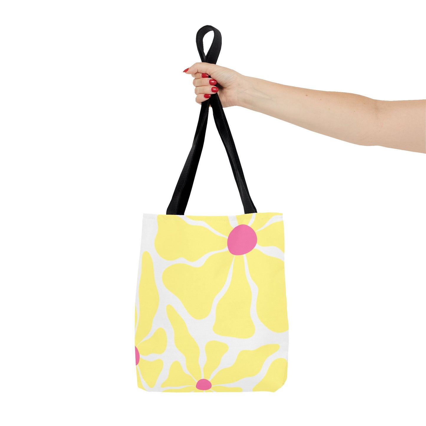 Floral Sunshine Yellow Daisy Tote Bag — All-Over Print
