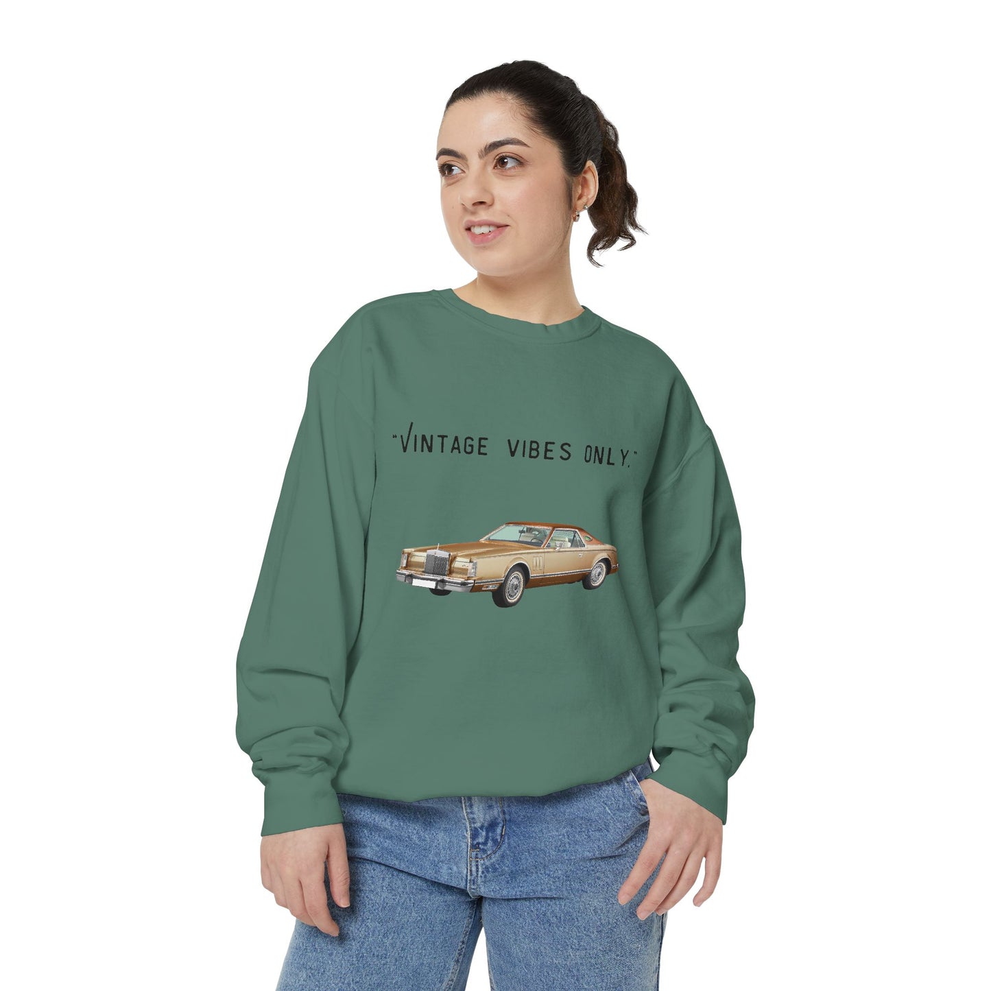 Vintage Vibes Only Retro Classic Car Sweatshirt