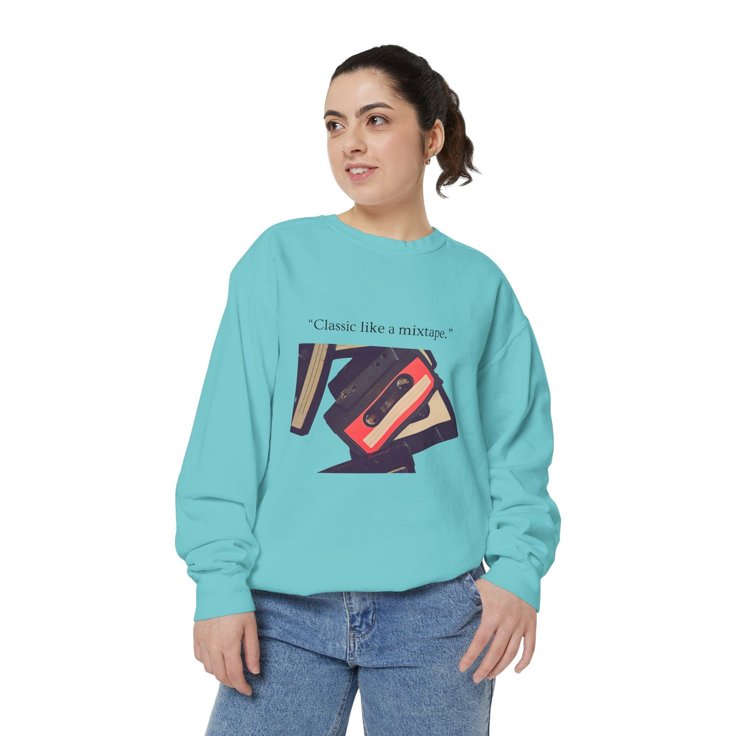 Cassette Mixtape Sweatshirt — "Classic like a mixtape." Retro Tape Crewneck
