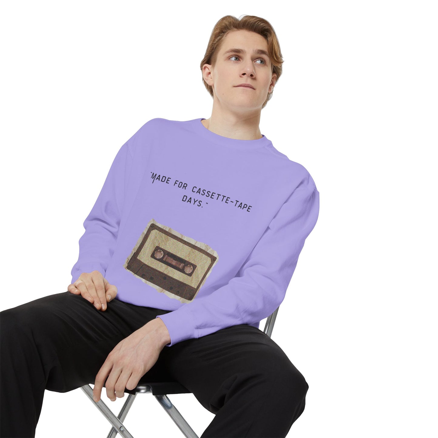 Vintage Cassette Sweatshirt — “Made for Cassette‑Tape Days” Retro Music Crewneck