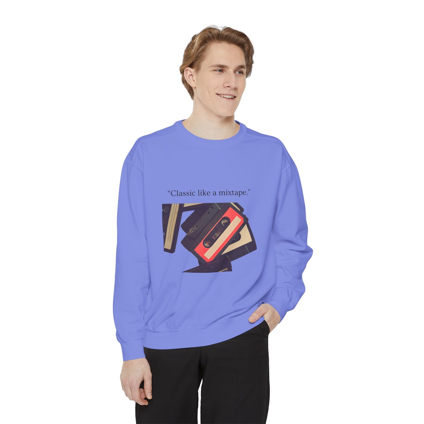 Cassette Mixtape Sweatshirt — "Classic like a mixtape." Retro Tape Crewneck