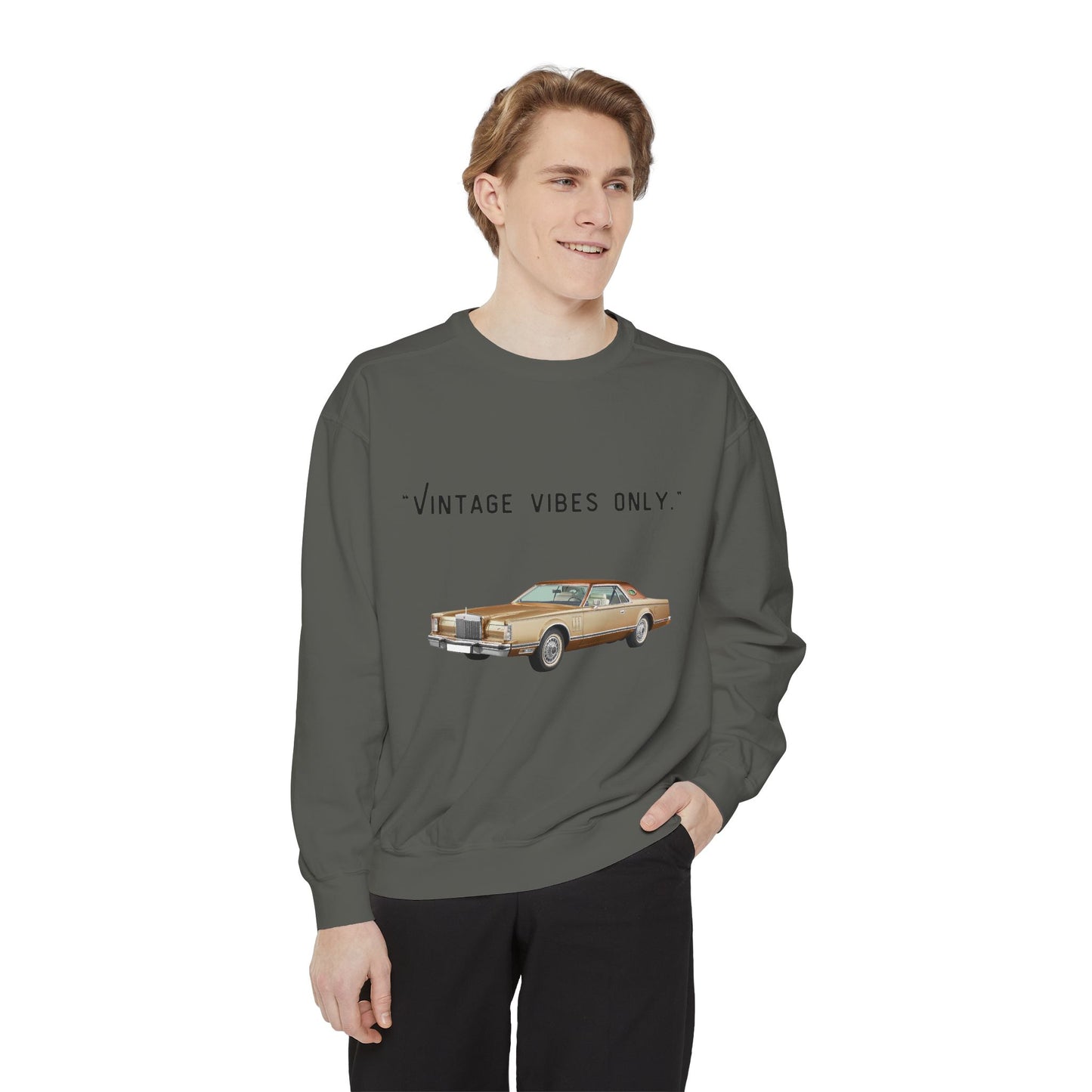 Vintage Vibes Only Retro Classic Car Sweatshirt