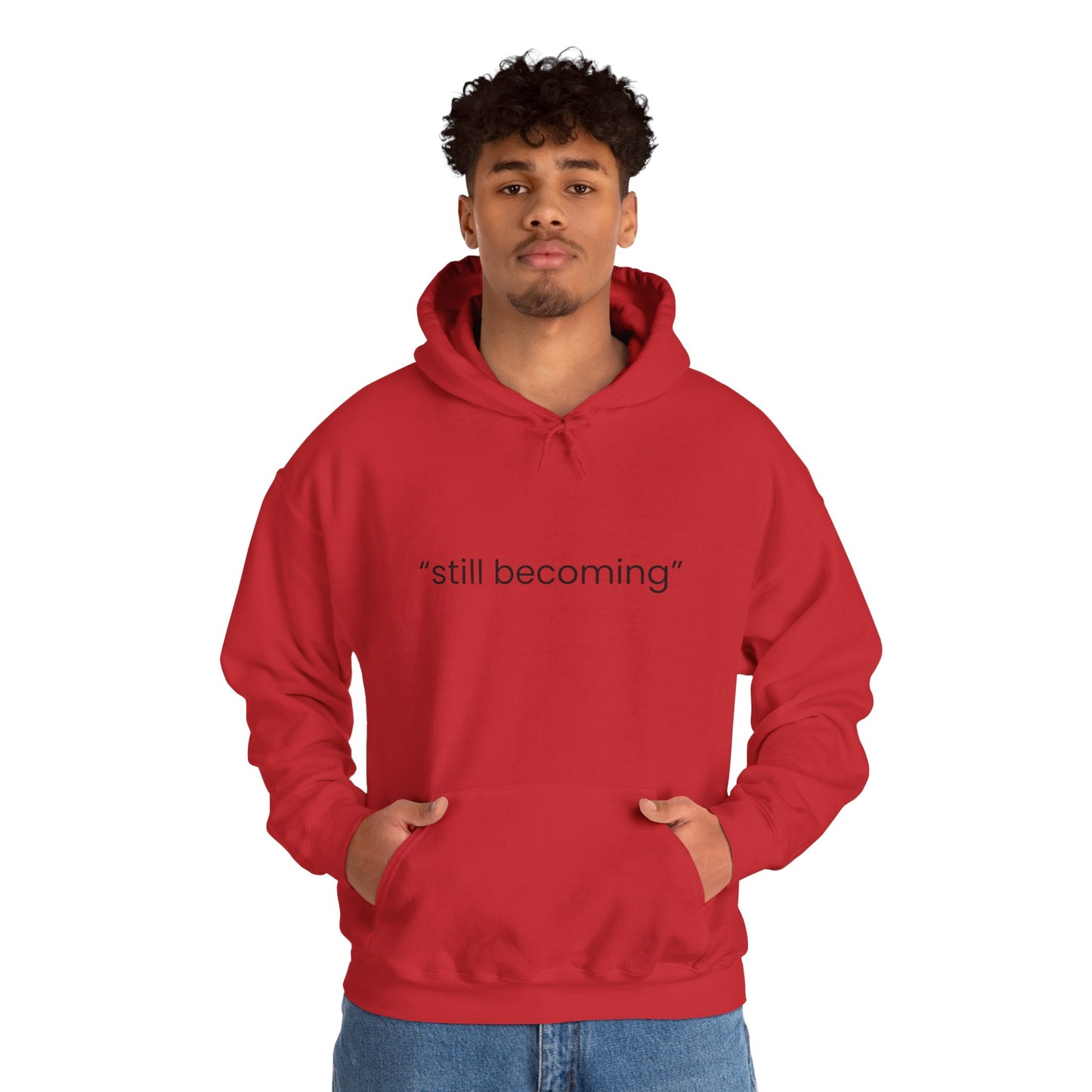 Still Becoming Hoodie – Minimal Inspirational White Pullover