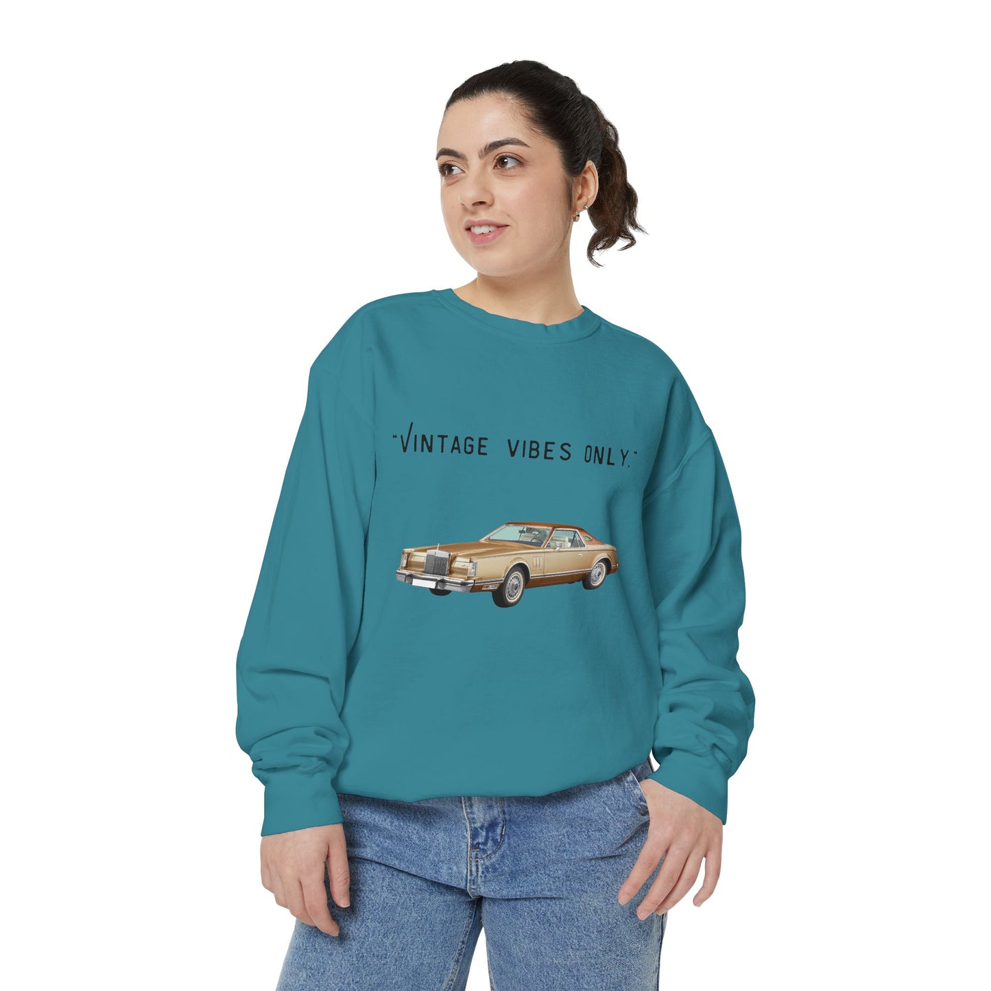Vintage Vibes Only Retro Classic Car Sweatshirt