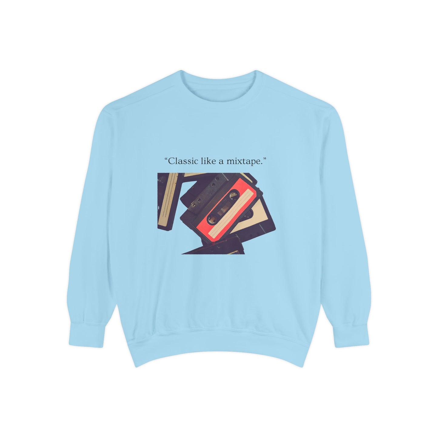 Cassette Mixtape Sweatshirt — "Classic like a mixtape." Retro Tape Crewneck
