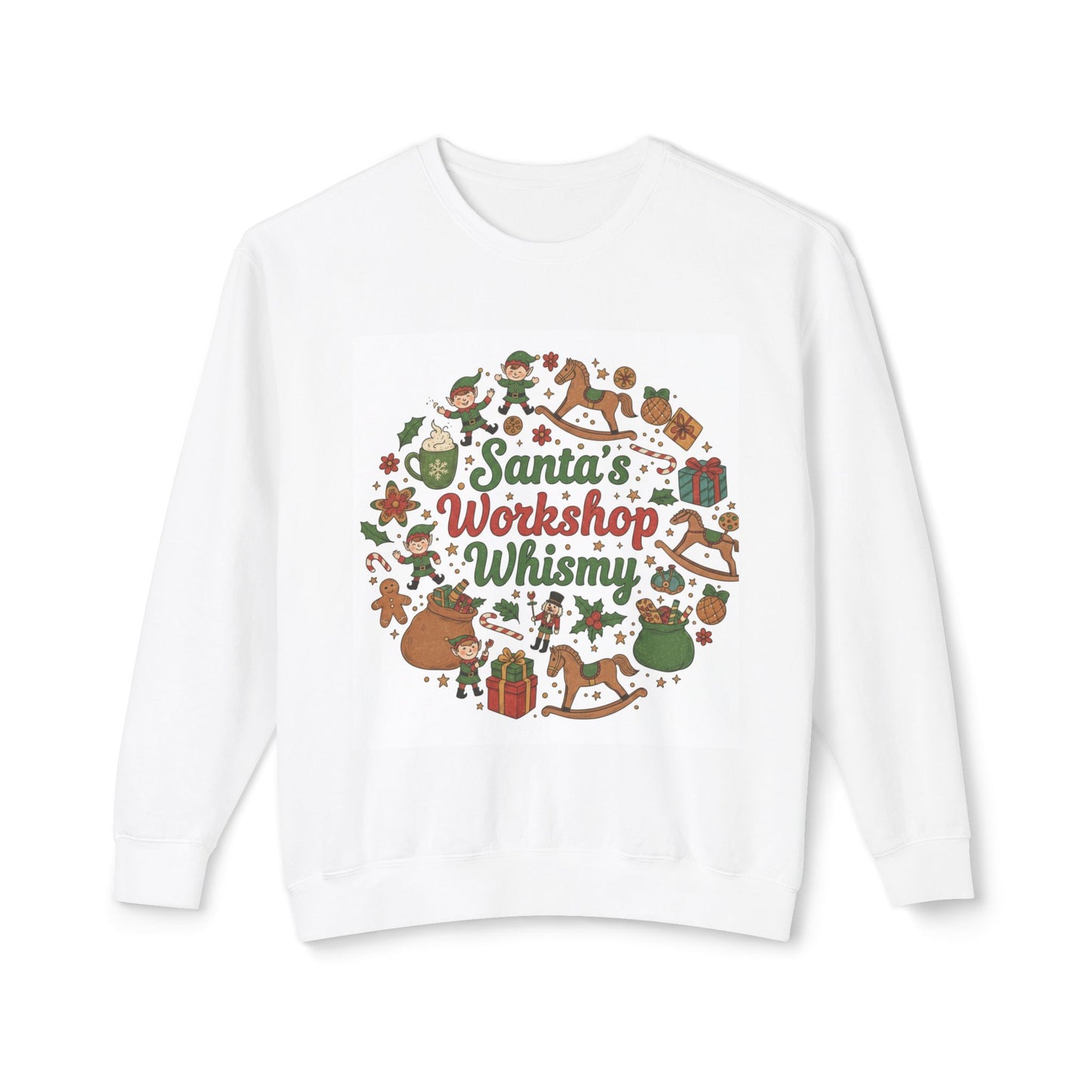 Sudadera con cuello redondo caprichosa del taller de Santa Claus