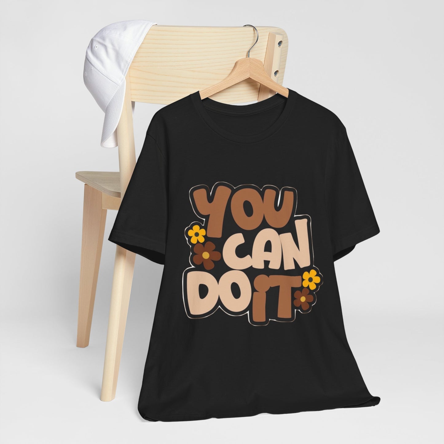 You Can Do It Tee — Retro Floral Motivational T‑Shirt