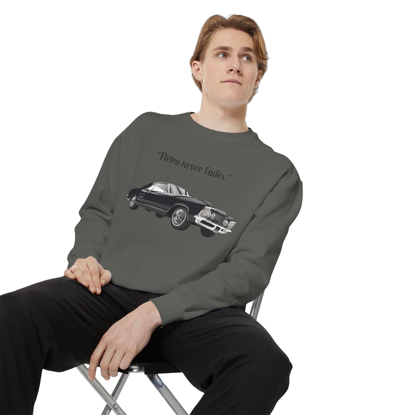 Retro 'Never Fades' Vintage Classic Car Sweatshirt