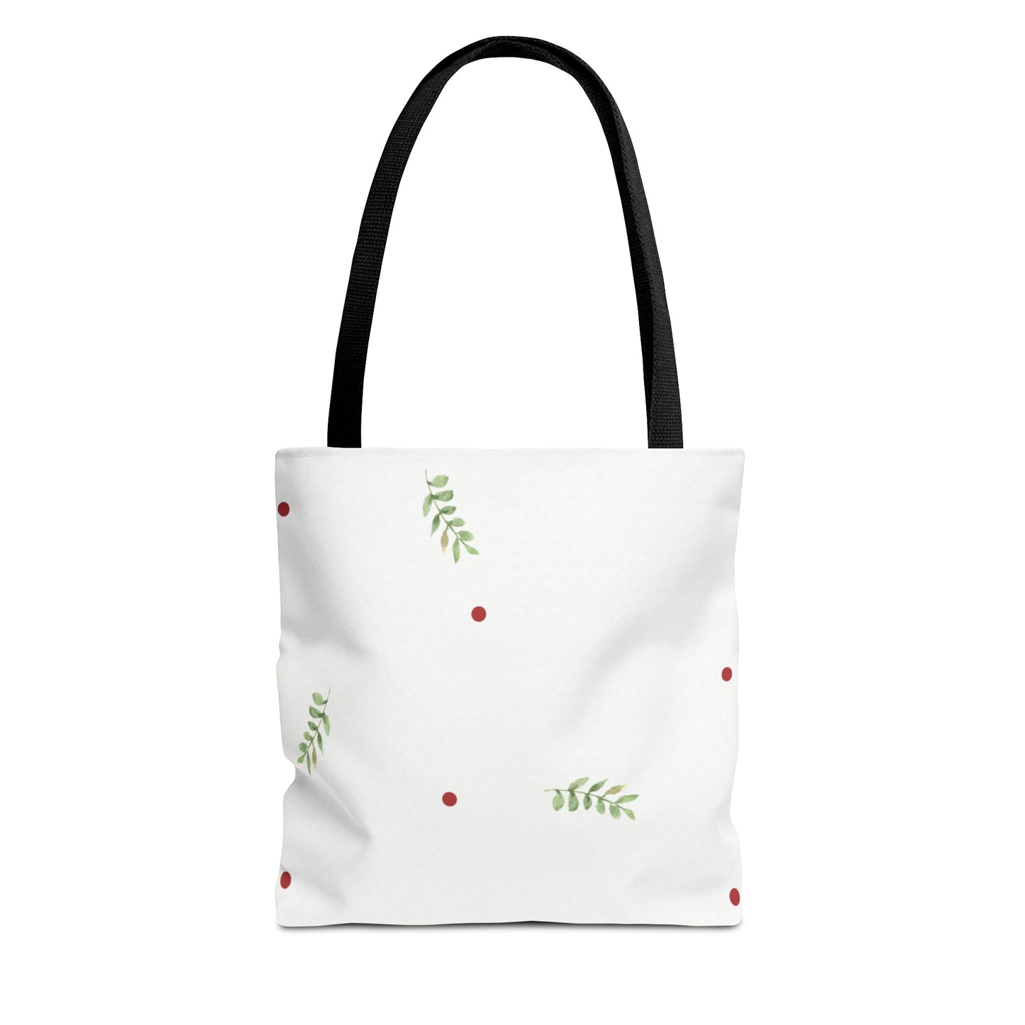 Minimal Holiday Dots Tote Bag — Festive Polka Dot Holiday Shopper