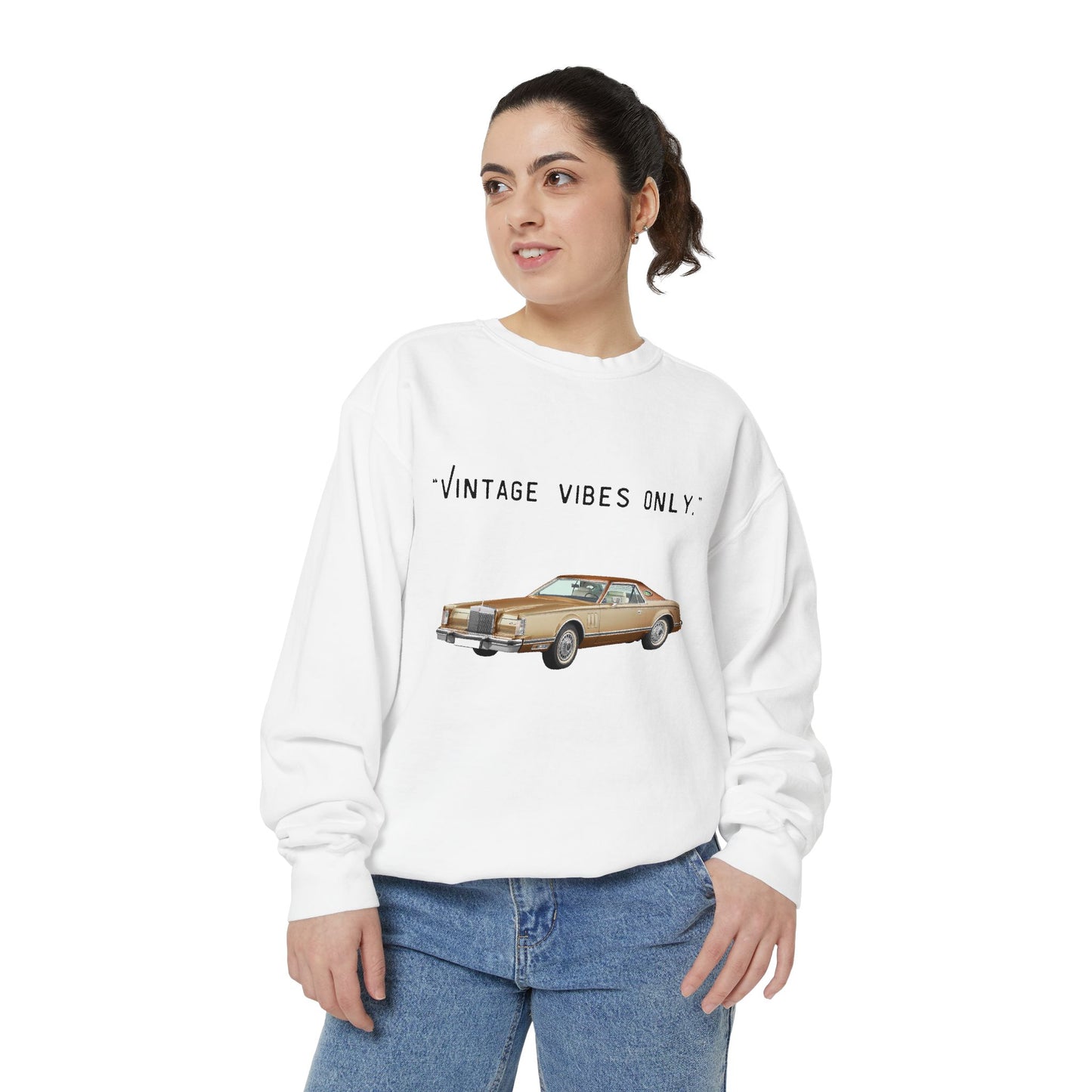 Vintage Vibes Only Retro Classic Car Sweatshirt