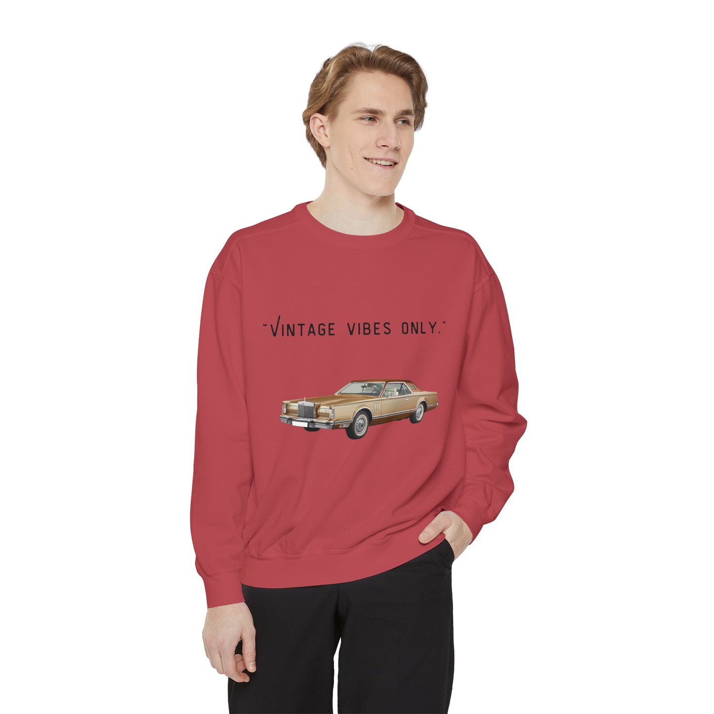 Vintage Vibes Only Retro Classic Car Sweatshirt
