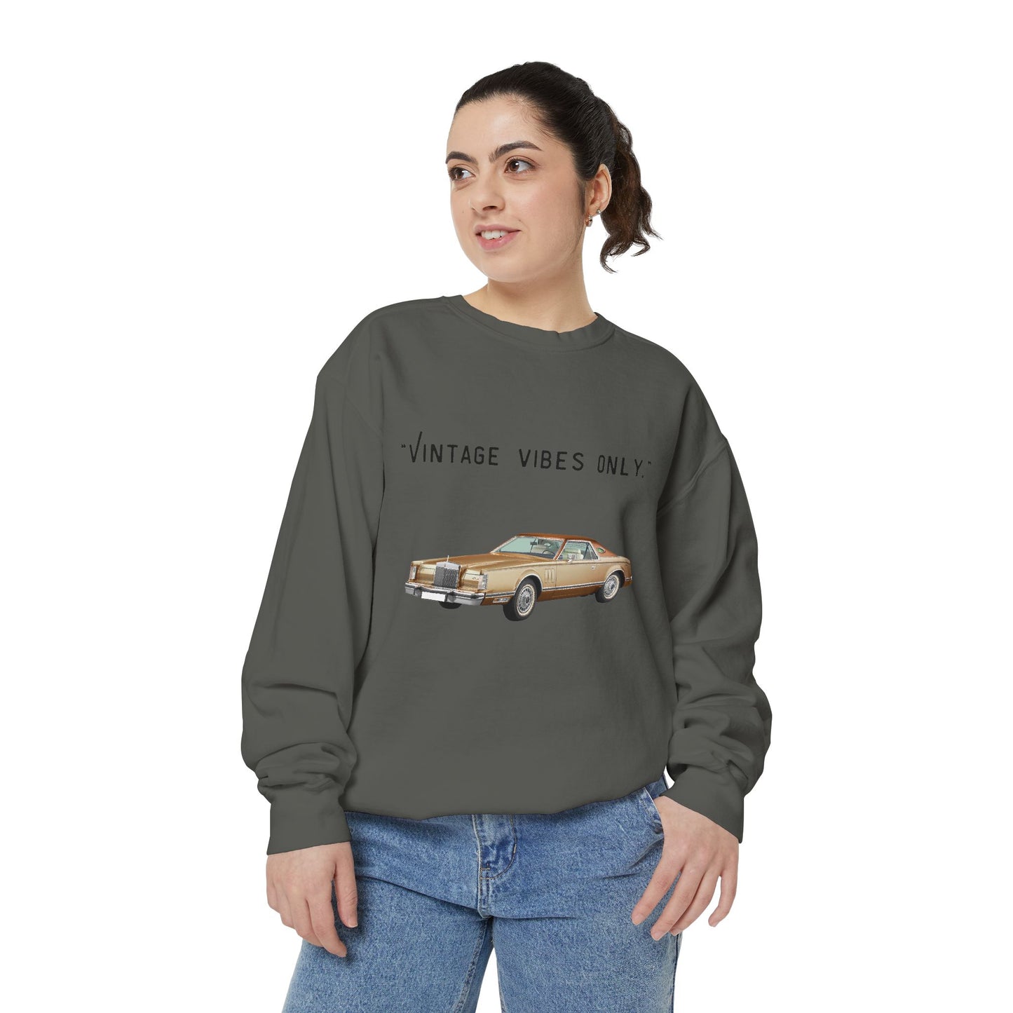 Vintage Vibes Only Retro Classic Car Sweatshirt