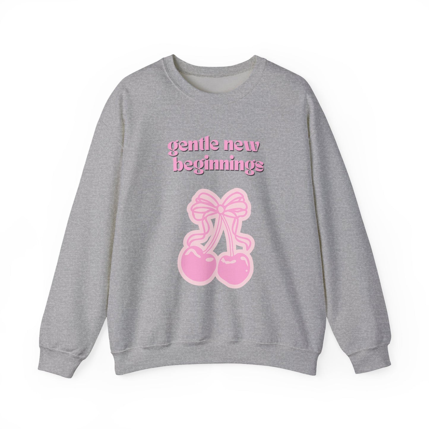 Sudadera de cuello redondo con cereza rosa Gentle New Beginnings