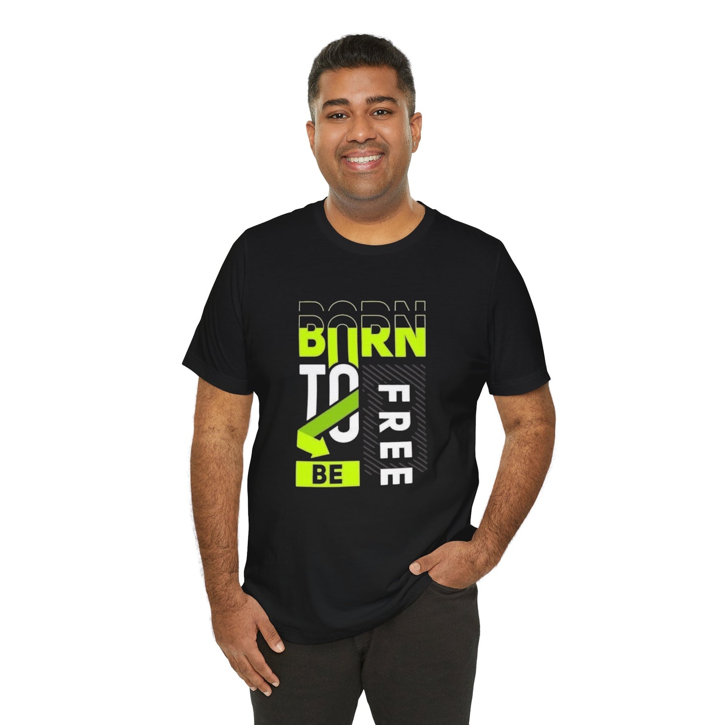 Born To Be Free T‑Shirt — Bold Neon Graphic Tee