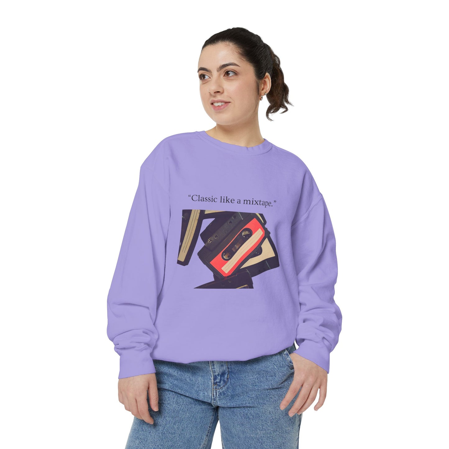 Cassette Mixtape Sweatshirt — "Classic like a mixtape." Retro Tape Crewneck