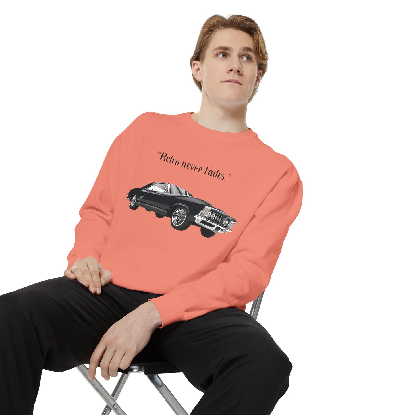 Retro 'Never Fades' Vintage Classic Car Sweatshirt