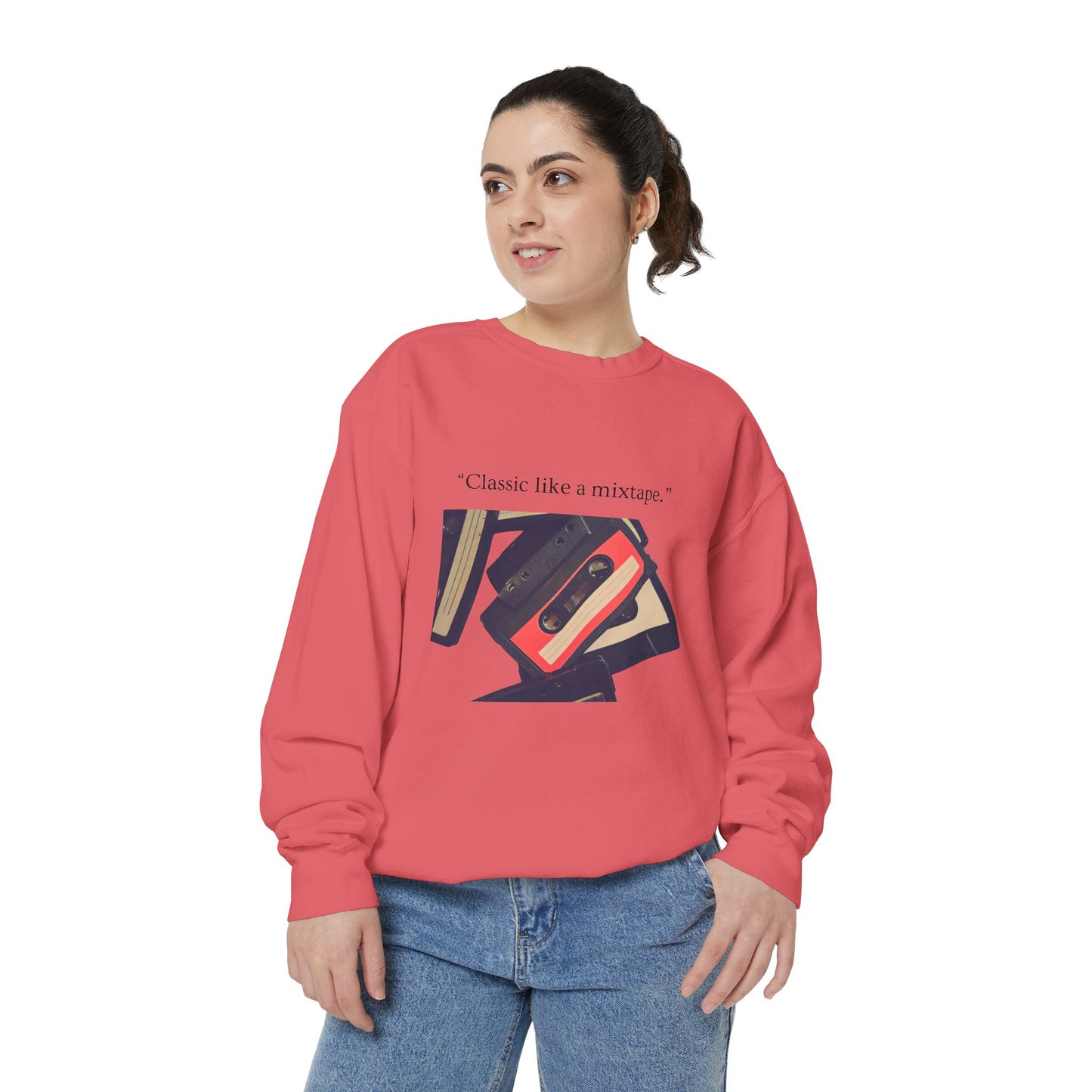 Cassette Mixtape Sweatshirt — "Classic like a mixtape." Retro Tape Crewneck