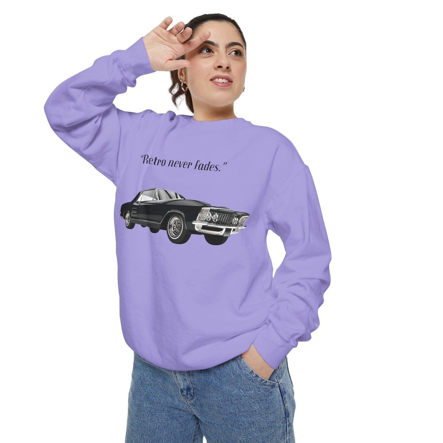 Retro 'Never Fades' Vintage Classic Car Sweatshirt
