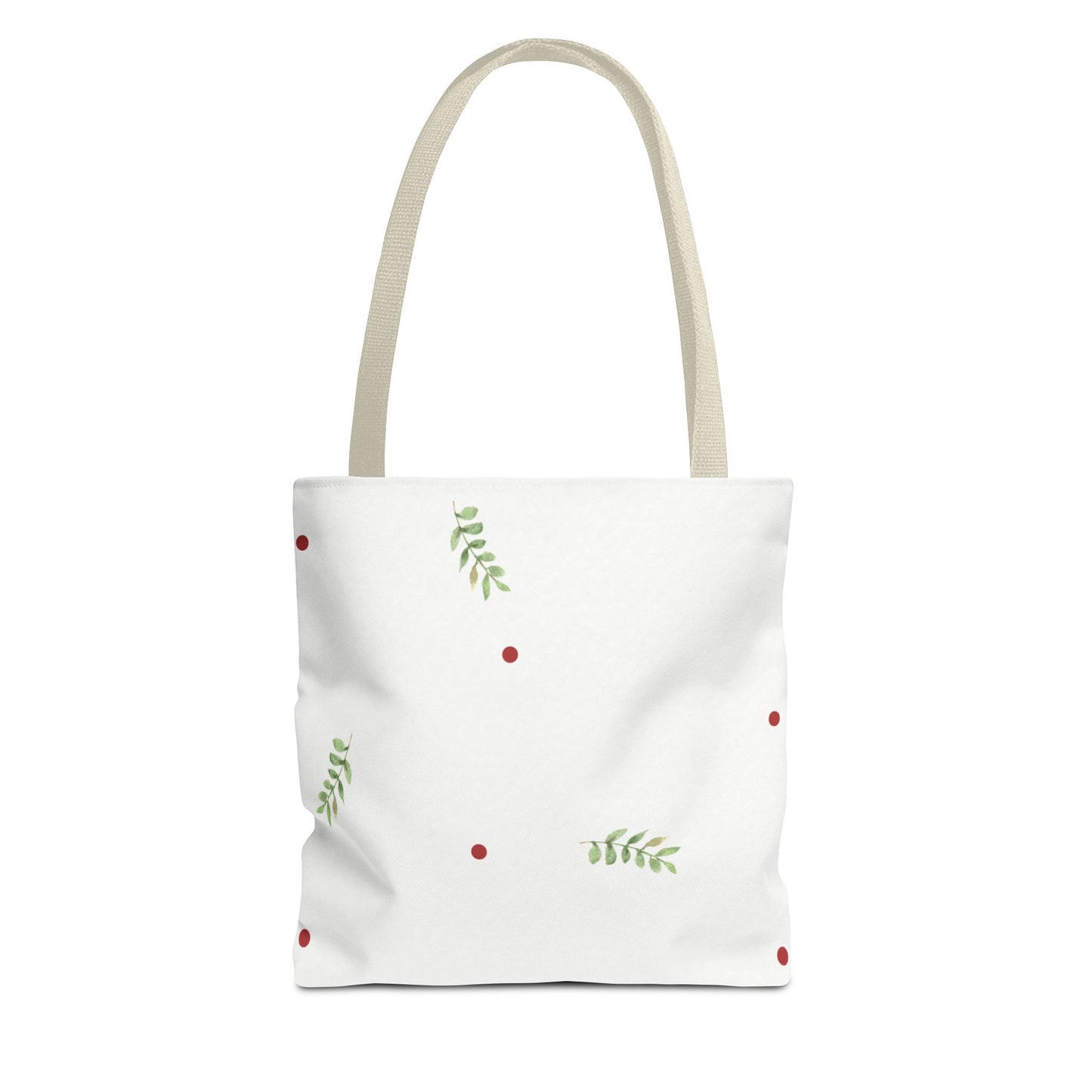 Minimal Holiday Dots Tote Bag — Festive Polka Dot Holiday Shopper